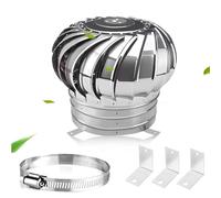 Extracteur Air (3.94/4.33) In~23.62 In Extracteur De FuméEs Rotatif éOlien, Ventilateur De CheminéE, Il Tourne Quand Le Vent Souffle, Convient Aux Maisons, Usines, Fermes(500mm[ 19.69 in ])