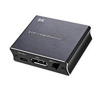 extracteur Audio bidirectionnel, 8K @ 30Hz 4K @ 120Hz DisplayPort 1.4 1x2x1, séparateur de commutateur KVM pour projecteur