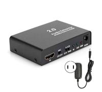 Extracteur audio HDMI 2.0 1x1 4K 60 Hz, separateur optique numerique YUV4:4:4 HDR (110-240 V) US