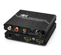 Extracteur Audio HDMI 2.0 - Répartiteur Audio HDMI 4K vers Spdif Optique 3,5 mm AUX Stéréo RCA L/R Convertisseur Audio