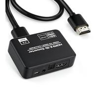 Extracteur audio HDMI 4K @ 60 Hz, HDMI 2.0b + SPDIF optique + sortie audio stéréo 3,5 mm, prend en charge ARC 5.1CH DTS Dolby HDCP2.2 pour barre de son PS5 TV