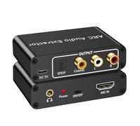 Extracteur audio HDMI ARC, 192 kHz HDMI ARC adaptateur convertisseur convertisseur convertisseur vers optique TOSLINK SPDIF + RCA L/R+ coaxial et analogique stéréo 3,5 mm pour barre de son