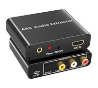 Extracteur Audio HDMI ARC 192KHz,Adaptateur HDMI ARC Capable de Convertir les Signaux Numériques en Signaux Optiques,Coaxiaux,3,5 mm et RCA,Convertisseur DAC pour HDTV,Amplificateur