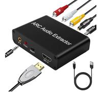 Extracteur audio HDMI ARC - SYSSEN - Convertisseur DAC - 192 kHz - Optique, Coaxiale, RCA, 3,5 mm Jack