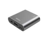 Hama Extracteur audio HDMI AE90 – HDMI vers Toslink et jack 3,5 mm – Argent