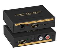 Extracteur Audio HDMI - TD® - SPDIF + RCA - Métal Noir - 1080p - 3 Modes Audio