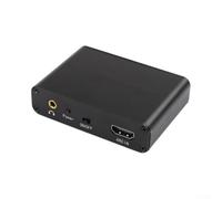 Extracteur audio numérique compatible avec la plupart des téléviseurs HD avec port pour convertir le signal numérique en son analogique pour haut-parleurs et amplificateurs Noir