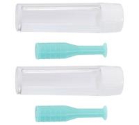 Extracteur avec Bouteille en Abs Vert de Lentilles Rgp 2 Pièces | Usage Maison et Voyage, Antidérapant et Facile à Utiliser, Compact, pour Lentilles Rigides