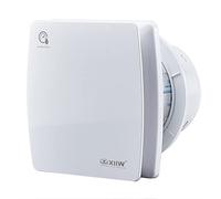 Extracteur d'Air 100mm, Ventilateur salle de bain avec capteur Température et d'humidité et clapet anti-retour timer, extracteur d’air silencieux pour salle de bain, WC, cuisine, blanc