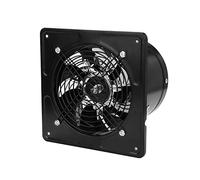 Extracteur d'air, 6 pouces Extracteur d'air salle de bain, 40W 220V 50~60dB Air d'aspiration 1100m³/H Ventilateur d'extraction mural Silencieux, pour la cuisine, la ventilation du garage (noir)