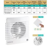 Extracteur d'air - Airope - VMC 100 mm - 7 W - Silencieux - Clapet anti-retour