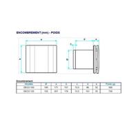 Extracteur d'air Aldes Deco 125 T - ALDES - Ventilation salle de bains - Faible niveau acoustique