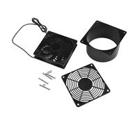 Extracteur d'air industriel à bride 12 V pour cuisine, salle de bain et maison pour animaux domestiques, 120x120x100mm, 3000 RPM Ventilateur de Bureau,WC, Installation simple