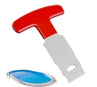 Extracteur de bouchon de piscine, outil de montage de jets de retour, 13,5 x 9,9 x 0,3 cm pour spa, en acier inoxydable et outil de retrait d'entrée pour l'entretien