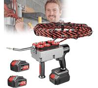 Extracteur de câble électrique sans Fil, Machine à Corder Les câbles Automatique pour tuyaux cachés, enfile-câble à Vitesse Variable avec 2 Batteries,25000mah,30m