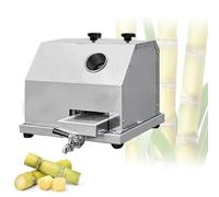 Extracteur de canne à sucre électrique professionnel à manivelle, presse-sucre de qualité commerciale, construction en acier inoxydable, orifice d'alimentation épaissi, tamis filtrant haute densité,