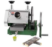 Extracteur de canne à sucre, presse à sucre en acier inoxydable avec système à double engrenage, grande ouverture de 63 mm, rouleau réglable et bec en cuivre pour jus domestique et commercial