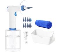 Extracteur de cérumen électrique - Kit de nettoyage des oreilles efficace - Pour adultes et enfants - Avec 4 modes de nettoyage - Avec 9 + 1 embouts d'oreille et bac de récupération d'eau