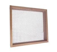 Extracteur de compost en bois - Cadre de dépistage manuel - Coque en maille résistante à la rouille - Outil de jardinage pour projets de jardin, alimentation de gravier, travail en pot, aide au