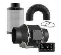 Extracteur De Cuisine Kit De Filtre À Air 4 Pouces, Ventilateur Conduit Intelligent Wi-FI en Ligne, Système Ventilation Tente Plantation Plantes D'intérieur Extraction Puissante
