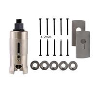 Extracteur de cylindre européen professionnel pour serrurier avec vis, bride, joint, extracteur de cylindre de porte, extracteur de clous, extracteur de serrure en acier inoxydable (vis de 4,2 mm)