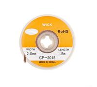 Extracteur de fil de cuivre à dessouder, absorbeur de fil de cuivre de 1,5 m avec absorption d'étain à haute efficacité pour réparation de circuits imprimés et entretien électronique (CP-2015)