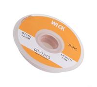 Extracteur de fil de cuivre à dessouder, absorption de l'étain de 1,5 m pour le flux pour le nettoyage des tampons PCB, conductivité thermique haute efficacité (CP-1515)