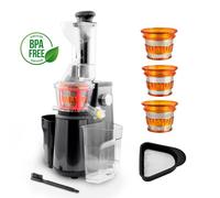 Extracteur De Fruits Et Legumes 3 Tamis Modele Ultimate Black A Pression Douce De Kitchencook