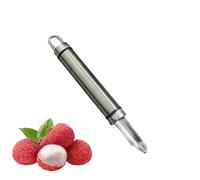 Extracteur de fruits - Outil de corer longan - Set de ciseaux à cerises - Bol en acier inoxydable - Outil pour la préparation avec un fonctionnement manuel pour la cuisine domestique