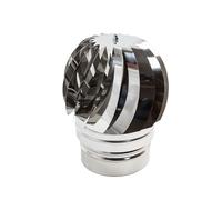 Extracteur de fumée de cheminée globe Rotatif Éolien en acier inoxydable (ø 18 cm)