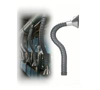 Extracteur de fumée de soudage gris, tuyau d'extraction flexible, valve réglable, utilisation polyvalente pour soudure, extraction de poussière (110 mm, 150 cm)