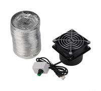 Extracteur de fumée, ventilateur USB réglable avec tuyau de conduit de 6 m pour atelier, cuisine et salle de bain, pour soudage DIY (ventilateur + tuyau de 3 m)