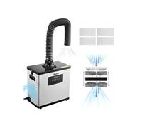 VEVOR Extracteur de Fumée de Soudure 145 W Absorbeur de Fumée de Soudage Débit d'Air 510 m³/h pour Gravure Laser, Impression 3D, avec Filtration 3 en 1, Moteur sans Balais, 10 Vitesses, Télécommande