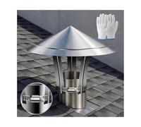 Extracteur de Fumées pour Poêle À Bois - Embout de Sortie de Toiture Pro | Améliore La Combustion de Votre Foyer Extérieur en Évitant Les Refoulements Indésirables(200mm/7.9in)