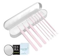 Extracteur de imperfections d'acné, kit de nettoyage du visage | Appareil professionnel pour Blackheds avec extracteur de imperfections en acier inoxydable, fournitures de soins de la peau pour homme