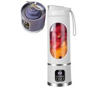 Extracteur De Jus À Affichage Numérique - Affichage LED Intelligent, Mixeur Multimode Numérique, Mixeur Portable for Fruits, Smoothies, Boissons Diététiques(White)