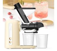 Extracteur de jus à froid avec séparation de la pulpe | Machine compacte à basse vitesse pour fruits et légumes | Extracteur de jus domestique