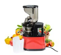 Extracteur de Jus à Grande Ouverture 8cm, Slow Juicer 500W Presse à Froid avec Fonction Inverse, Presse Agrumes Electriques pour Fruits Entiers, Légumes, Agrume (Rouge)