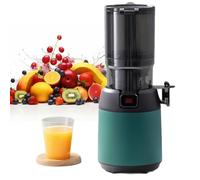 Extracteur de Jus À Mastication À Froid, Portable, avec Filtre À 3 Couches, Goulotte D'alimentation de 13 Cm, Fonction Mémoire de 60 Secondes Et Séparation Efficace du Jus(Green)