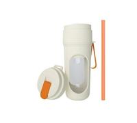 Extracteur de jus Aiorber Portable sans fil 40W 21000 tr/min 12 lames inox Batterie 1500mAh Double couvercle Orange