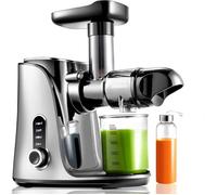 Extracteur de Jus AMZCHEF - Contrôle à 2 vitesses - 7 spirales de mastication - 500ml - Gris