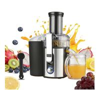 Extracteur de Jus Centrifugeuse 1000W, Goulotte d'Alimentation 83 mm, 2 vitesses, inox, Compact, Jus maison de fruits et légumes