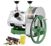 Extracteur de jus de canne à sucre, extracteur de jus manuel commercial avec robinet, presse-agrumes à 3 rouleaux en acier inoxydable, extracteur de jus de canne à sucre avec volant pour cui