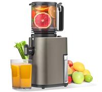 Extracteur de Jus de Fruits et Légumes, Ouverture de 13.5cm capacité de 2L Machine a Jus de Fruit, Slow Jucier Facile à installer (Matte Gris)