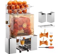 Extracteur de jus d'orange automatique 120 watts - Acier inoxydable - Pressez 20 oranges par minute - Avec tiroir filtre amovible - Couvercle PC - Presse-agrumes électrique