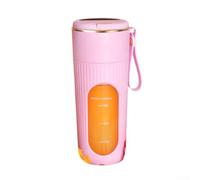 Extracteur de jus électrique portable sans fil machine à jus avec séparateur de pulpe pour smoothies et légumes Blanc Rose Vert (HL02 Pink)