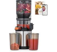 Extracteur de Jus Lent, AMZCHEF Grande Ouverture 150mm, Rendement en jus de 99 %, 2 L, Facile à nettoyer, Argent