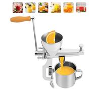 Extracteur De Jus Lent | Presseur À Manivelle En Acier Inoxydable,Presse-Légumes Lent pour Épinard Chou Frisé de Blé Tomate Raisin Grenade Persil Canne à Sucre Fruits et,Canne À Sucre De Blé