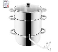 Extracteur de jus multifonction - ORION - 8L - Acier inoxydable - Compatible tous feux - Couvercle en verre