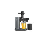 Ninja Extracteur de jus à pression à froid, carafe 700 ml et récupérateur de pulpe 1,1 l, pour des jus, boissons et shots sains, compact, lavable au lave-vaisselle, pièces amovibles, Gris JC151EU